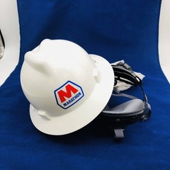 MSA 475369 Hard Hat V Gard White Ratchet Oil Oilfield Refinery Memorabilia