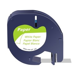 5Pack 1/2″ X 4m 13 ft Black on White 91330 Label Tape Fit for DYMO LetraTag QX50