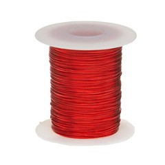 25 AWG Gauge Enameled Copper Magnet Wire 4 oz 253′ Length 0.0188″ 155C Red