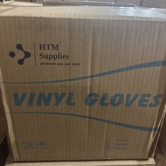 HTM Medical Vinyl Gloves- Size XL – 10 Boxes Of 100 Per