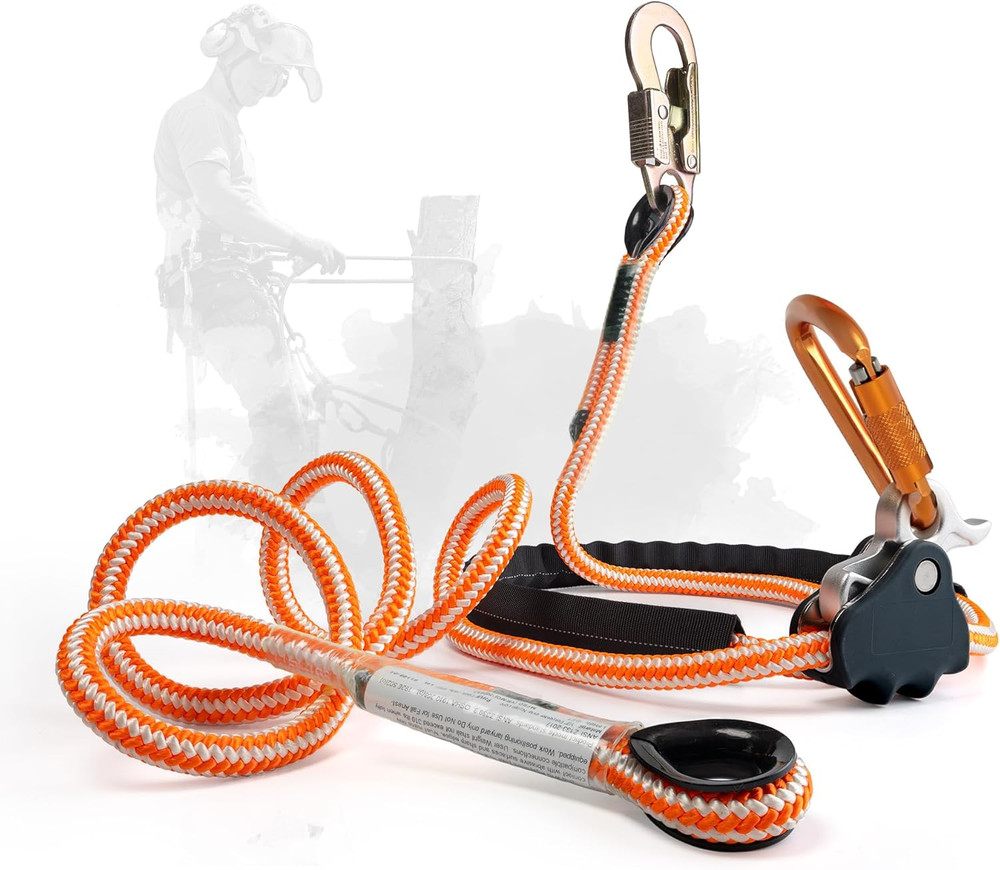 Proclimb Arborist Lanyard by – 1/2 in X 10 Ft Polyester, Steel Snap Hook, Adjus