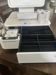 White Square POS System W/ Card Reader & mPOP Hybrid POS Cash Drawer & Receipt
