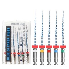 6 PCS Blue NiTi Files Taper .04 25mm 15-40 Compatible with Dentsply Endo Motor