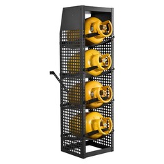 VEVOR Refrigerant Tank Rack Cylinder Tank Rack 14.8 x 13 x 52 in 4 Tiers Black