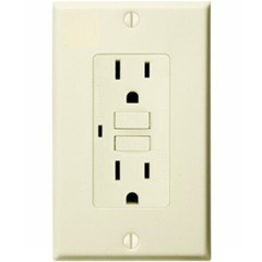 (10-Pack)15 AMP GFCI Outlet Receptacle Light Almond with Indicator & Wall Plate