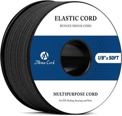 Bungee Cord 1/8in x 50ft Elastic Shock Cord 100% Stretch Elastic Bungee Rope …