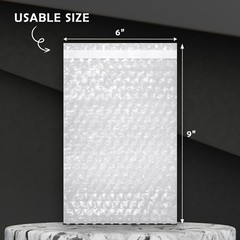 Fantasybuy 250 Pack 6″x 9″ Clear Bubble Pouch Bags, Bubble Cushioned Pouches
