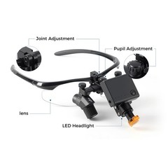 3.0X Dental Medical Ergo Loupes+5W LED Surgical Head Light Magnifying Glass