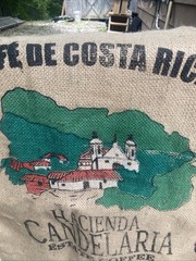 Jute Burlap Coffee Bag Sack Cafe de Costa Rica Hacienda Estate