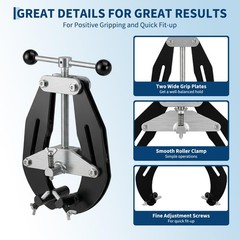 Pipe Clamp, 2 to 6 in, High Strength Ultra Clamp with Quick Acting Screws, Steel