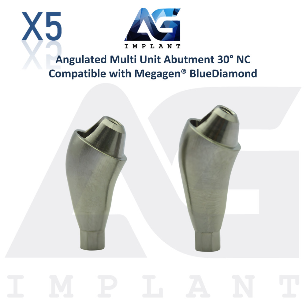 5 Angled 30° Multi Unit Prosthetic NC Int Hex Megagen® BlueDiamond Compatible