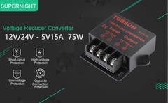 DC 12V DC24V to DC 5V 15A 75W Voltage Regulator Buck Converter Step Down Reducer
