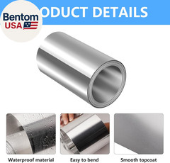 Aluminum Flashing Roll,6In X 10Ft Metal Roof Panels,32 Gauge (0.0078″/0.2Mm) Alu