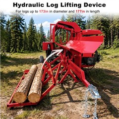 27T Hydraulic Firewood Processor w/ 739cc RATO Engine Log Lifter & 118″ Conveyor