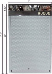 Polycyberusa® 500 #0000 4 X 6 Poly Bubble Mailers Padded Envelopes #0000Minus