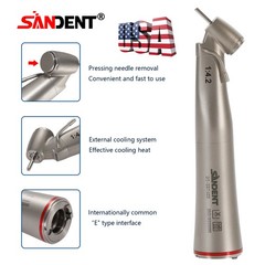 Dental Optic Fiber LED 1:4.2 Increasing Handpiece 45°Angle Head External Channel