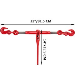 VEVOR 2 Pack Ratchet Binder 3/8″- 1/2″ Load Chain Binder Rigging Equipment
