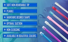 Dental Disposable Saliva Ejectors, Suction Tips Evacuator (Choose Color & Qty)