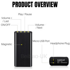 240 Hr Spy Hidden Mini MP3 Digital 16GB Voice Activated Recorder Audio Recording