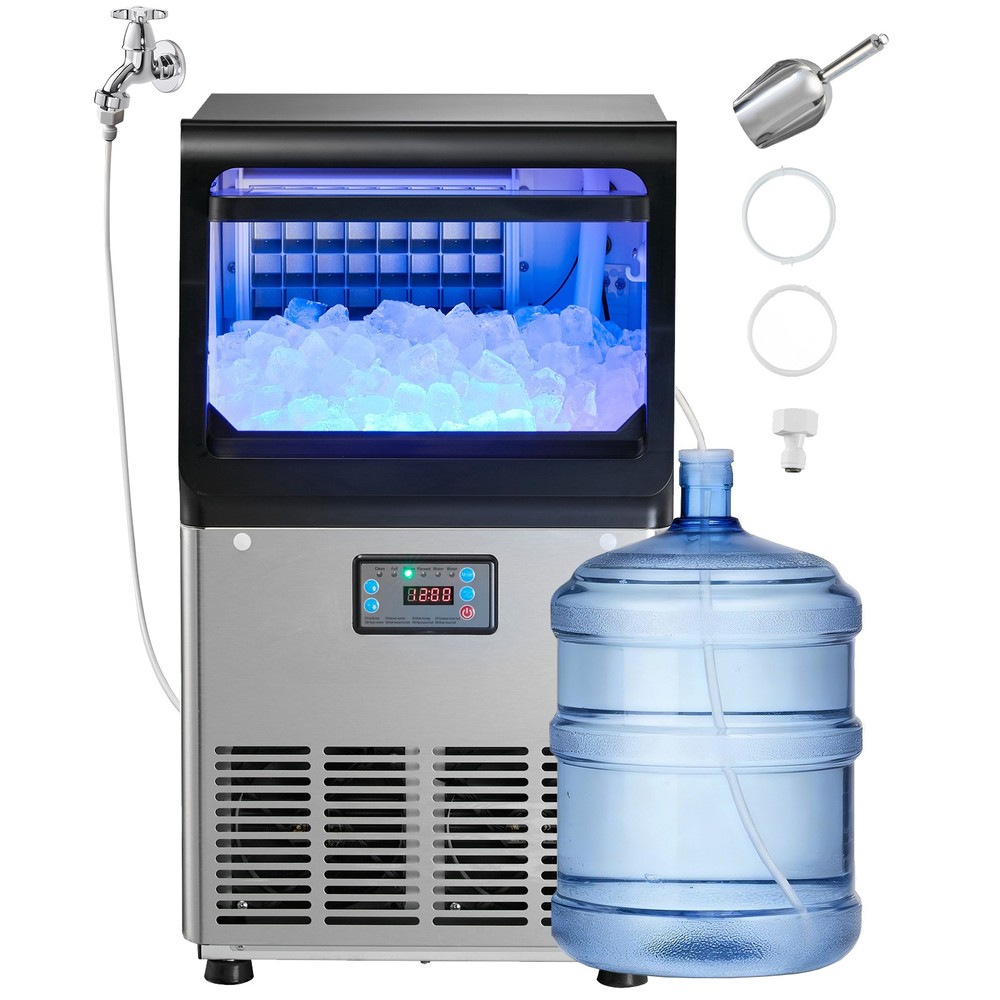 Uimoso 90lbs/24h Commercial Ice Maker for Bar and Restaurant with 13lbs Storage
