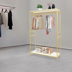 120*45*190cm Clothing Display Rack 20mm Square Tube Garment Rack For Shop & Home