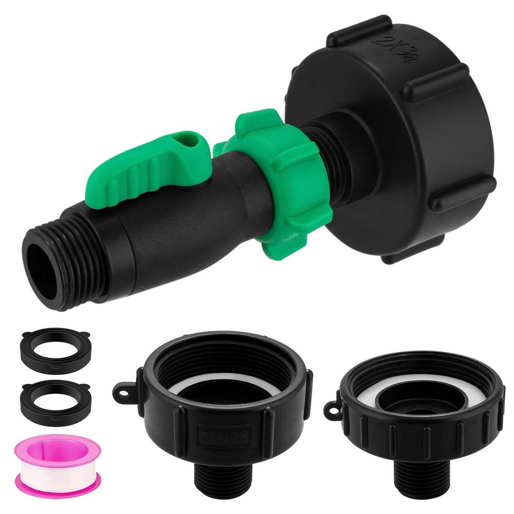 Gallon IBC Tote Hose Adapter 3 Sizes IBC Tote Adapter 2.44 Fine 2 Fine 2