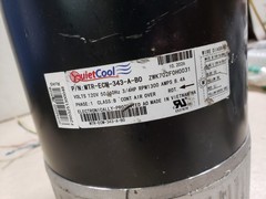 QuietCool Motor 120V 50/60Hz 3/4HP 1300RPM 1 Phase MTR-ECM-343-A-B0