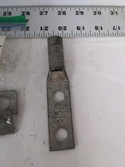 BURNDY 2-HOLE LUG PURPLE DIE 15 YAZV28-2NTC-5X, LOT OF 3