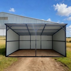 New 20×12 Ft Metal Livestock Shelter Run-in Shed for Cattle Horse Goat Free Ship