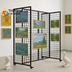Grid Wall Panels, with Wheels,4×5.5Ft Gridwall Panel Display Black