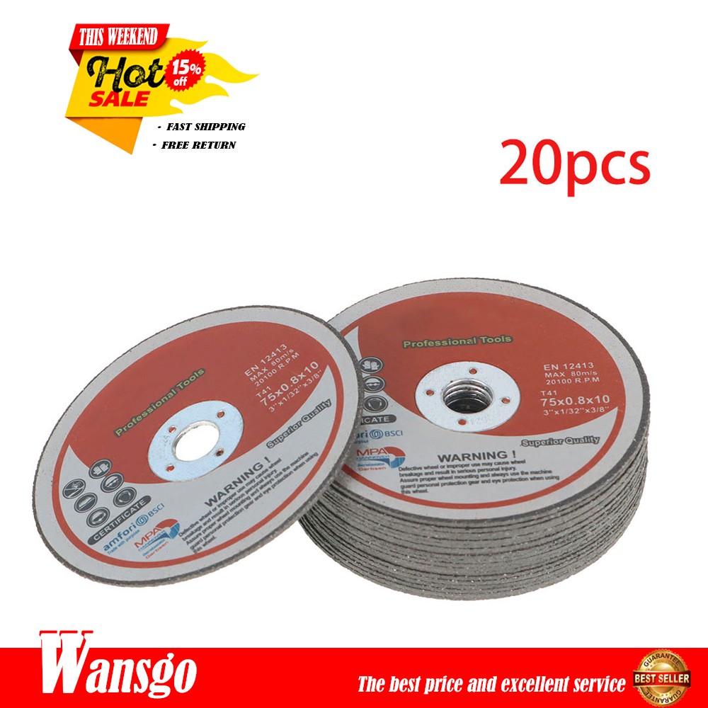 3″x1/32″x3/8″ Ultra Thin Cut Off Wheels Die Grinder Metal Cutting Disc 20 pcs