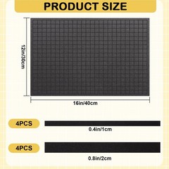 Zhaoyao Pick and Pluck Foam Inserts 8-Pack 16″x12″ Black Craft Foam