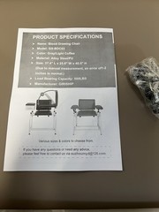 Phlebotomy Chair Extra Large Brown Blood Draw Lab Adjustable Armrests GIRISHIP