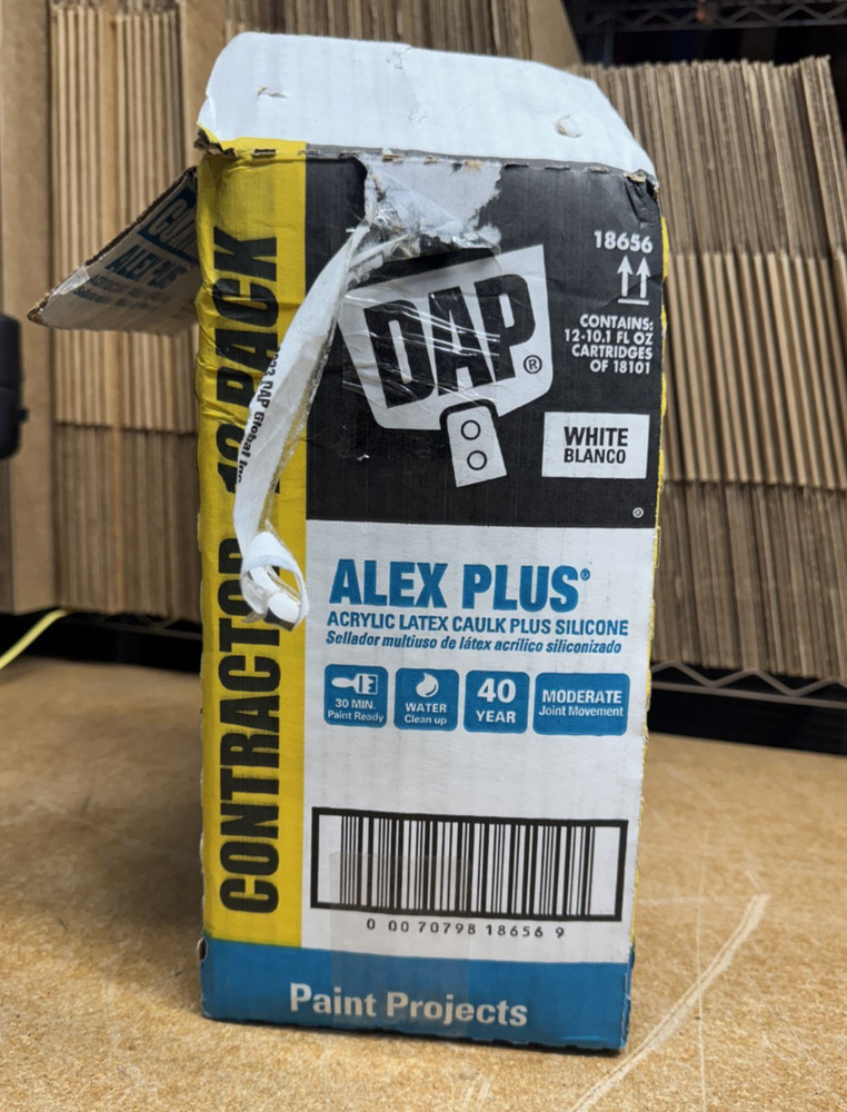 10-Pack DAP Alex Plus Acrylic Latex Caulk Plus Silicone Interior Exterior White