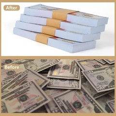 Kraft-200 Pcs Money Bands for Cash, Self-Adhesive Currency Straps for Bills t…