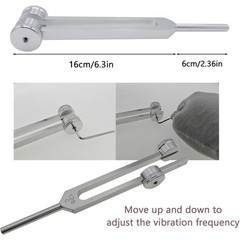 128Hz Healing Tuning Fork with Silicone Hammer Sound Therapy Musical Instrument