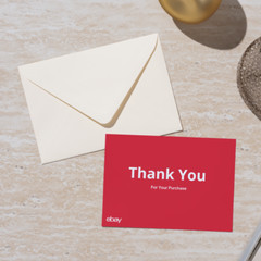 200 Thank You Cards For ebay Sellers – Red, Yellow, Green, and Blue