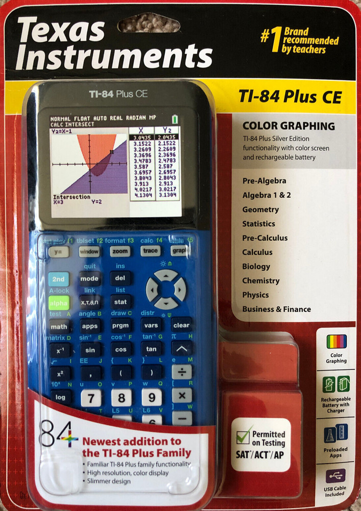 Brand new Texas Instruments TI-84 Plus CE Enhanced Graphing Calculator (Blue)