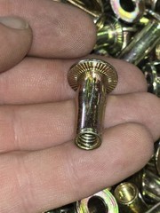 100 New Steel Pre-Bulbed Cross Nuts Zinc Yellow (Plus Nuts/ Threaded Inserts)