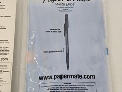 Paper Mate Ball Point Pens Profile 2 Pack & Write Bros 10 Pack Blue Ink 12 Piece