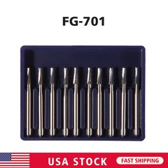 10-100pcs FG 701 Dental Carbide Burs 19mm FG Tapered Fissure Bur for High Speed