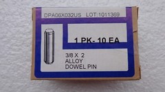 TEN 3/8″x 2 DOWEL PINS, 4140 ALLOY STEEL – BRIGHT FINISH MILITARY SPEC. (10 pcs)