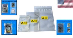 Moisture Resistant 100pcs Antistatic Resealable Bags for Electronics Protection