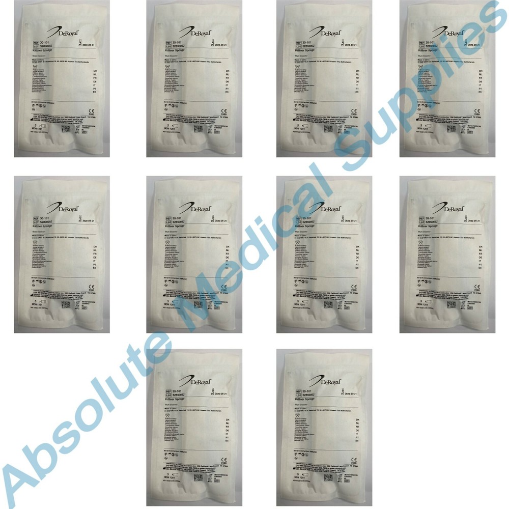 *10-Pack* DeRoyal Kittner Sponge Blunt Dissector Sterile 30-101