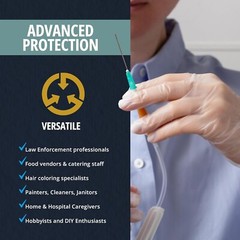 MED PRIDE Non-Latex & Powder-Free Medical Nitrile Exam Gloves, Clear, 100 Pack