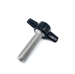 3/8″ Thumb Screw T Bolts Black Butterfly Tee Wing Clamping Grip Knob Stainless