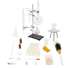 1000ml Lab Distillation Apparatus Chemistry Essential Oil Distilling Glassware