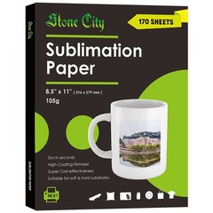 Stone City Sublimation Paper 170 Sheets 105g for Heat Transfer Light Fabric, …