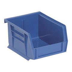 Quantum Heavy-Duty Storage Bins, 6-Pk., Blue, 5-3/8in.L x 4-1/8in.W x 3in.H Bin