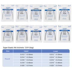 AZDENT Dental Orthodontic Super Elastic Niti Round Arch Wire Ovoid/Nature Form